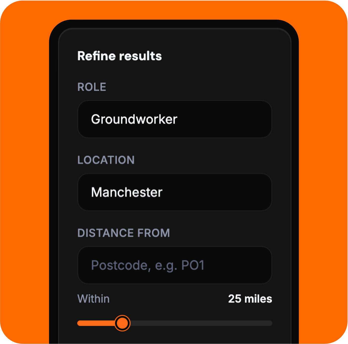 Zeto worker search and filter interface